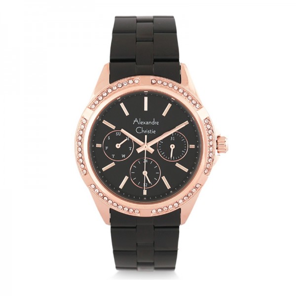 Alexandre Christie AC 2947 Rosegold Black Rosegold Diamond BFBBRBARG